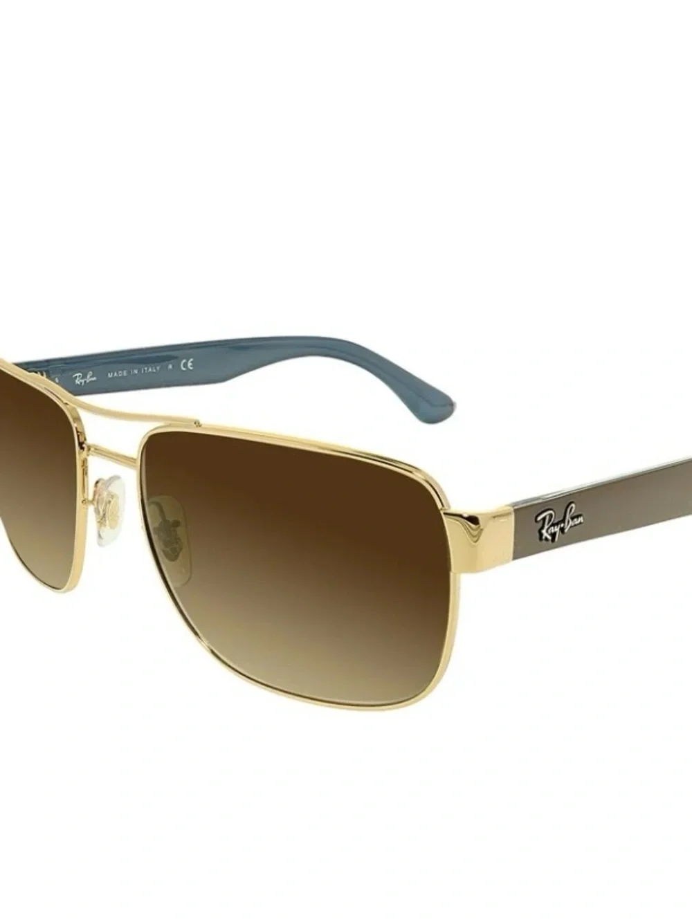 Ray-Ban Gold Frame Aviators with Gradient brown prescription Lens Sunglasses